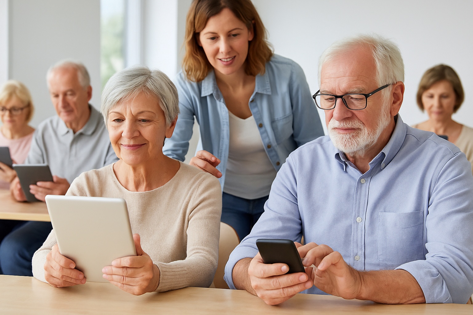 📱 Corsi tablet e smartphone +60 a Varese: tecnologia accessibile per tutti